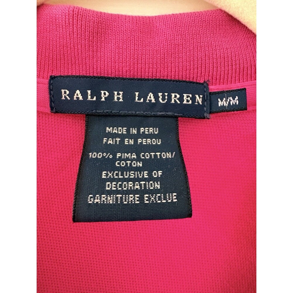 Ralph Lauren Collared Shirt Dress M Pink Pima Cotton Polo Classic Preppy Logo - Picture 4 of 9